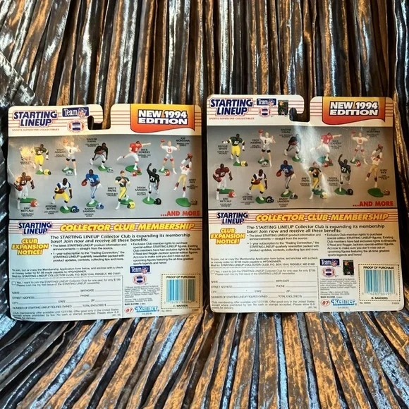 Starting Lineup Football Figures Lot - Montana, Aikman, Marino, Sanders, Warren - Picture 3 of 12